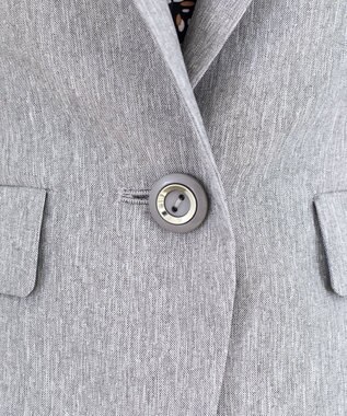 Tiaclasse 【吸水速乾・接触冷感・UVケア・防シワ・洗える】カチオンテーラードジャケット チャコールグレー