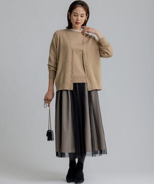 組曲 L 【WEB限定】リラクシーツインニットセット ベージュ系