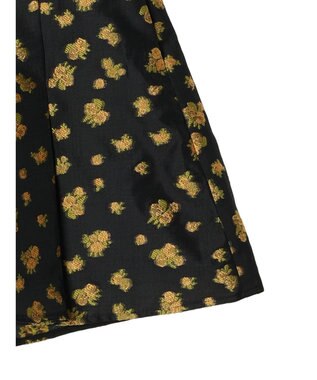 Green Parks タック入りジャガードキュロットパンツ Flower