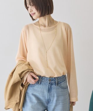 AMERICAN HOLIC シアーニットプルオーバー Orange