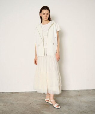 GRACE CONTINENTAL フードノースリーブ トップ