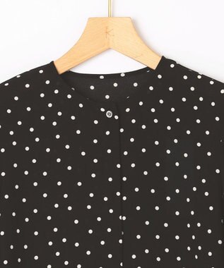 組曲 ドットジョーゼットプリント ブラウス ブラック系5