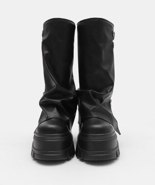 WEGO 厚底カバーロングブーツ ブラック