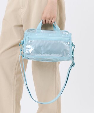 LeSportsac MINI DUFFEL CROSSBODY/アクアブルーシャイン アクアブルーシャイン