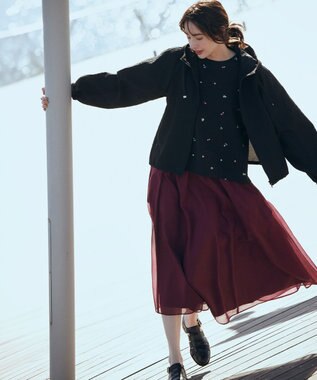 組曲 【WEB限定】ミニフラワーエンブロイダリー ブラウス ブラック系7