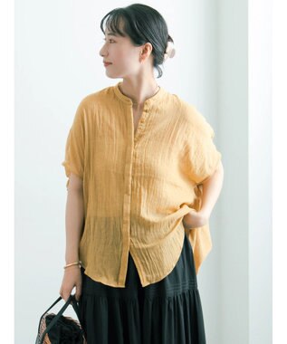 Te chichi 【7色展開】シャンブレーボイルドルマンシャツ マスタード