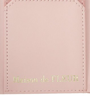 Maison de FLEUR リボンチャームキルティングプチウォレット Pink