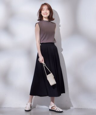 ANY メローノースリーブTシャツ チャコール