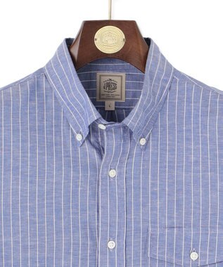 J.PRESS MEN 【WEB・一部店舗限定】コットンリネンストライプシャツ ネイビー系1