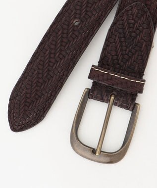 JOSEPH ABBOUD 【サスティナブル/日本製】ハイエンドレザー ベルト ダークブラウン系