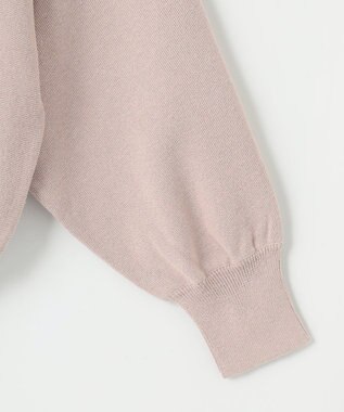 ANY SIS 【洗える】パフスリーブラメ ニット ピンク