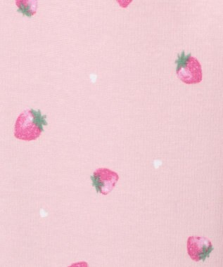 ANY KIDS 7days 裏シャギー 総柄ガーリーパンツ ピンクベージュ×イチゴ