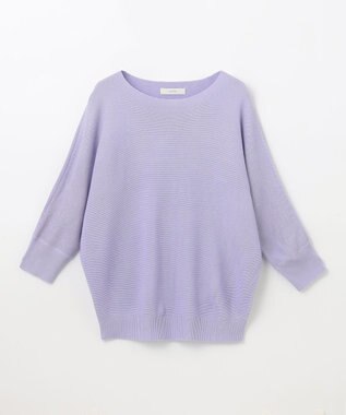 ANY L 【洗濯機可/UVカット】アクリルガータードルマンニット ラベンダー