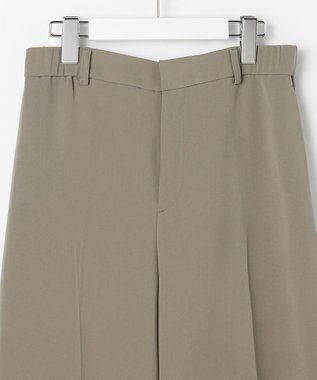 自由区 L 【19号サイズまで展開・カタログ掲載】トリアセダブルクロスワイドストレート パンツ モカ