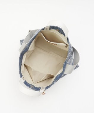 russet デニムジャガード2WAYビッグトートバッグ(CE-1687) Indigo