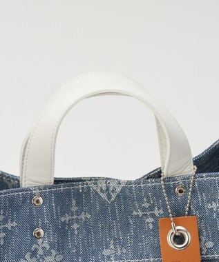 russet デニムジャガード2WAYビッグトートバッグ(CE-1687) Indigo