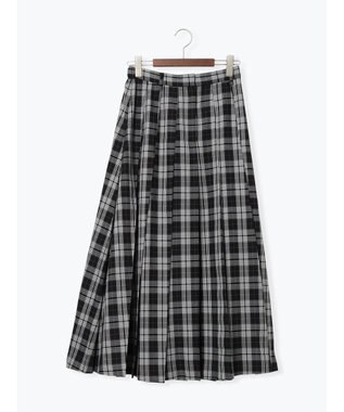 Te chichi チェックアソートロングプリーツスカート オフホワイト