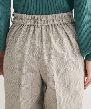 Green Parks あったかきれシル柄　ワイドストレートパンツ Glen Check