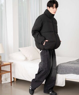 WEGO 【ユニセックス着用ITEM】パデッドブルゾン ブラック