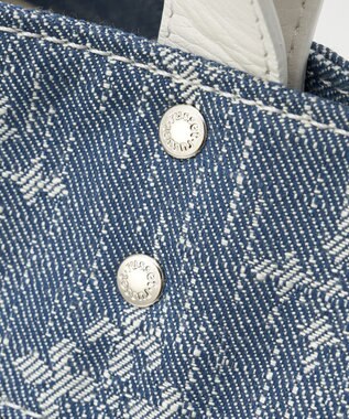 russet デニムジャガード2WAYビッグトートバッグ(CE-1687) Indigo