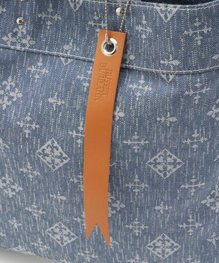 russet デニムジャガード2WAYビッグトートバッグ(CE-1687) Indigo