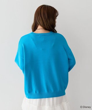 Green Parks ミッキー＆フレンズ／ジャガードニットプルオーバー Blue