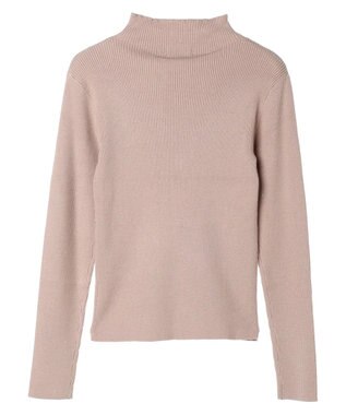 earth music&ecology ハイネックラメニットプルオーバー Mocha