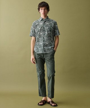 JOSEPH ABBOUD 【ウエストも伸びる!/JAPANファブリック】ヴィンテージコットン ストレッチ パンツ ダークグリーン系