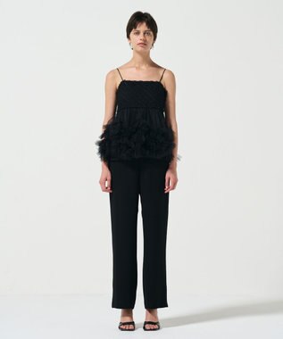 GRACE CONTINENTAL チュールフリルキャミソール ブラック