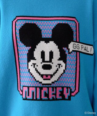 Green Parks ミッキー＆フレンズ／ジャガードニットプルオーバー Blue