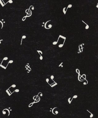 ANY KIDS 7days 裏シャギー 総柄ガーリーパンツ ブラック×音符