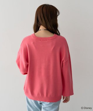 Green Parks ミッキー＆フレンズ／ジャガードニットプルオーバー Pink