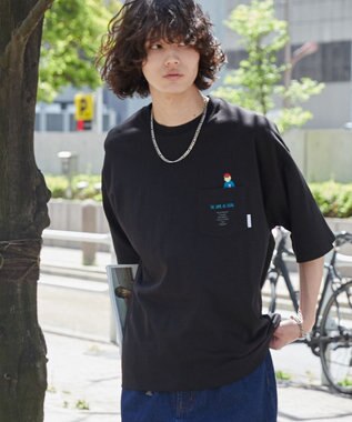 WEGO 【ユニセックス着用ITEM/手洗い可/MLサイズ】CITY　BOYS　ポケットT（S） ブラック