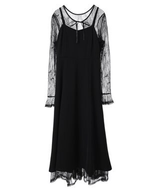 earth music&ecology SET2点レースワンピース＋キャミワンピース ブラック