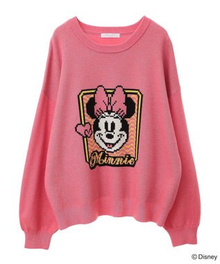 Green Parks ミッキー＆フレンズ／ジャガードニットプルオーバー Pink