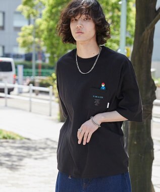 WEGO 【ユニセックス着用ITEM/手洗い可/MLサイズ】CITY　BOYS　ポケットT（S） ブラック