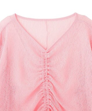 earth music&ecology フロントドロストシアープルオーバー Pink