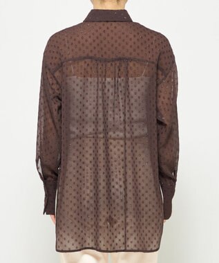 uncrave シアードットジャガード シャツ ブラウン