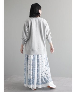 CRAFT STANDARD BOUTIQUE パネル柄マキシギャザースカート Blue