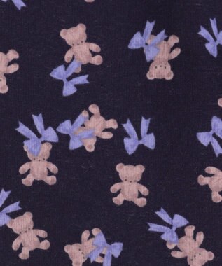 ANY KIDS 7days 裏シャギー 総柄ガーリーパンツ ネイビー×クマ