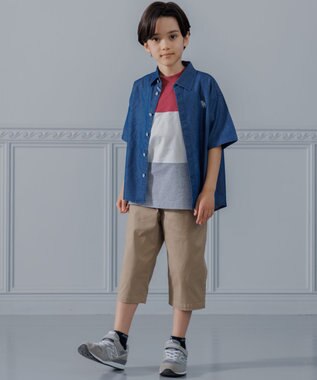 J.PRESS KIDS 【100-130cm】コットンストレッチ 7分丈パンツ ベージュ系