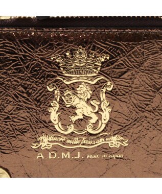 A.D.M.J. 【牛革】クラックメタル/イタリアンレザースモールウォレット ブロンズ