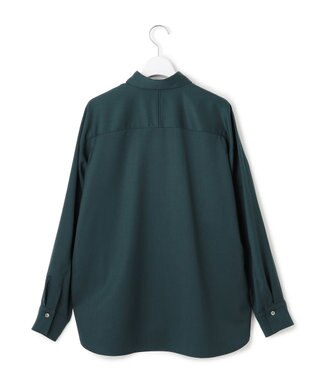 23区 【滝沢眞規子さん着用/洗える】メリノウールサテン 2WAYドルマンスリーブシャツ グリーン系