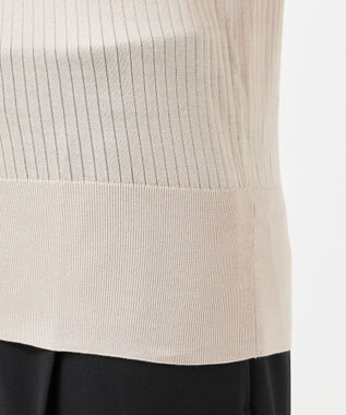 23区 【エステータ】シルクリブ タートルニット グレージュ