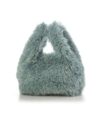 UNBILLION カシュカシュ cachecache / シャギーエコファーショッパーバッグ サックスブルー