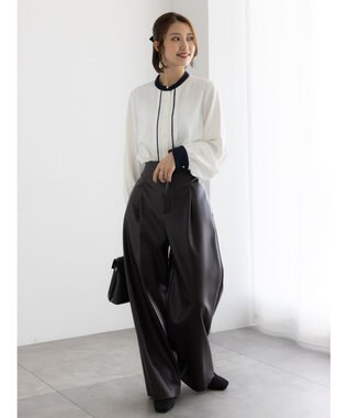 Te chichi パール釦フロントタックブラウス オフホワイト