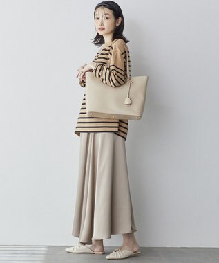 TOPKAPI 【ドラマ着用】【TOPKAPI】COLORATO コロラート レザー A4 トート バッグ グレージュ