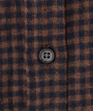 JOSEPH ABBOUD 【柔らかな肌触り/暖かい】 ラフィーコットンフランネルシャツ キャメル系3