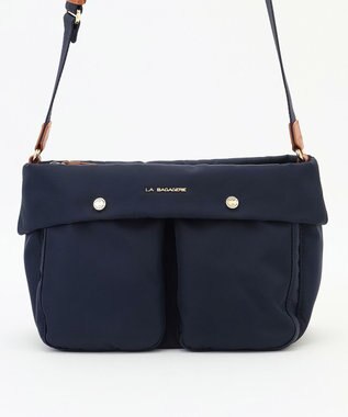 LA BAGAGERIE ダブルフロントポケットショルダー ネイビー