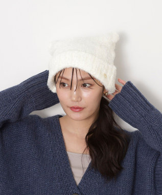 MOONBAT PAUL&JOE ACCESSOIRES(ポール&ジョー)ネコミミ シャギー ニット帽